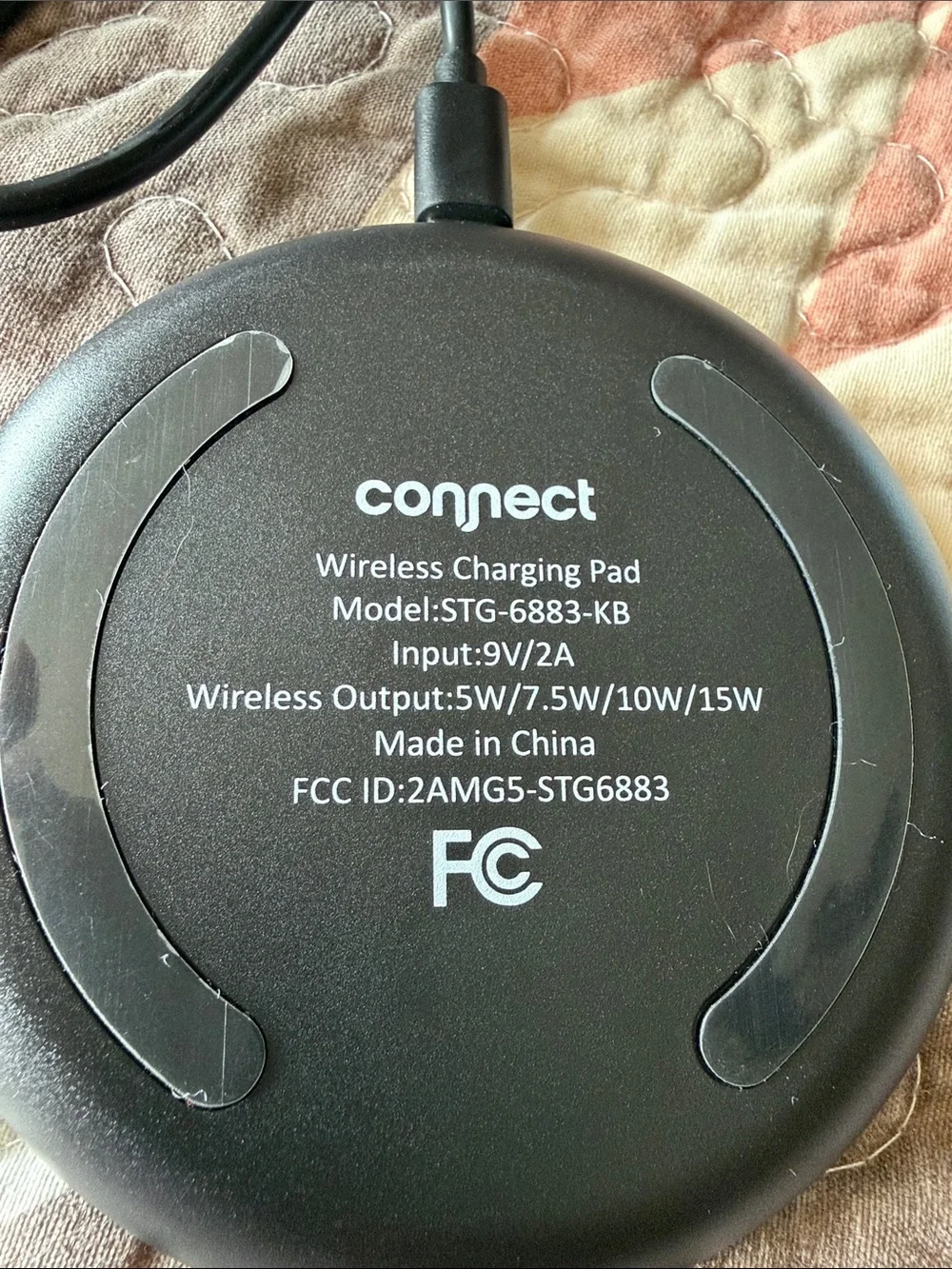 15W Wireless Charging Pad - Black